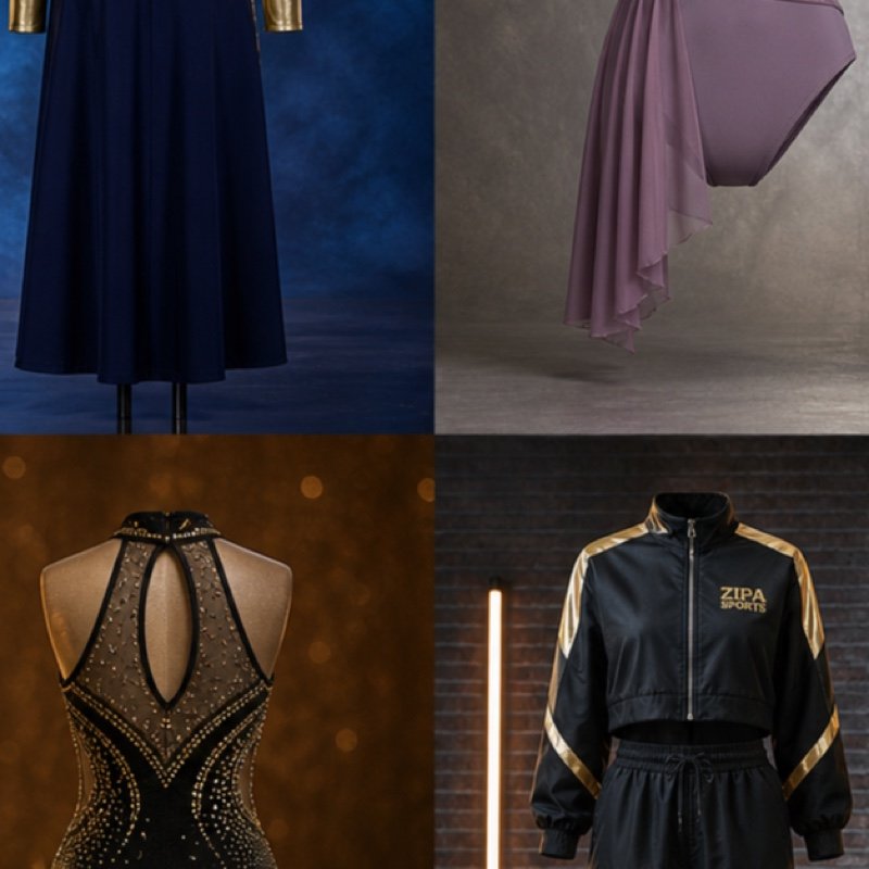 Custom colour guard uniform manufactured by ZipaSports