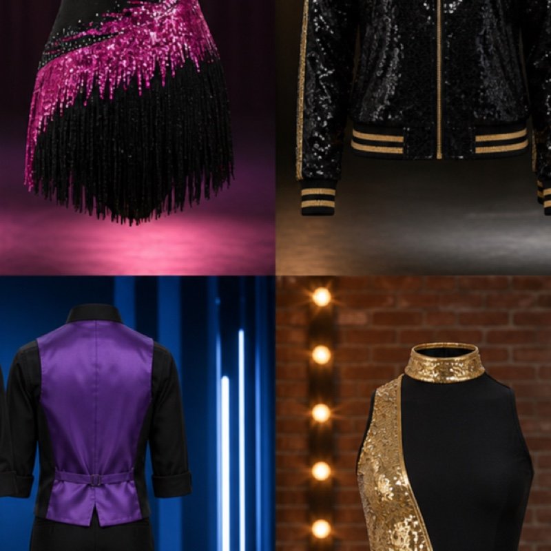 Custom sequin dance costume dress manufactured by ZipaSports