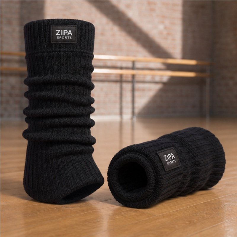 Custom knitted dance leg warmers in team colours by ZipaSports