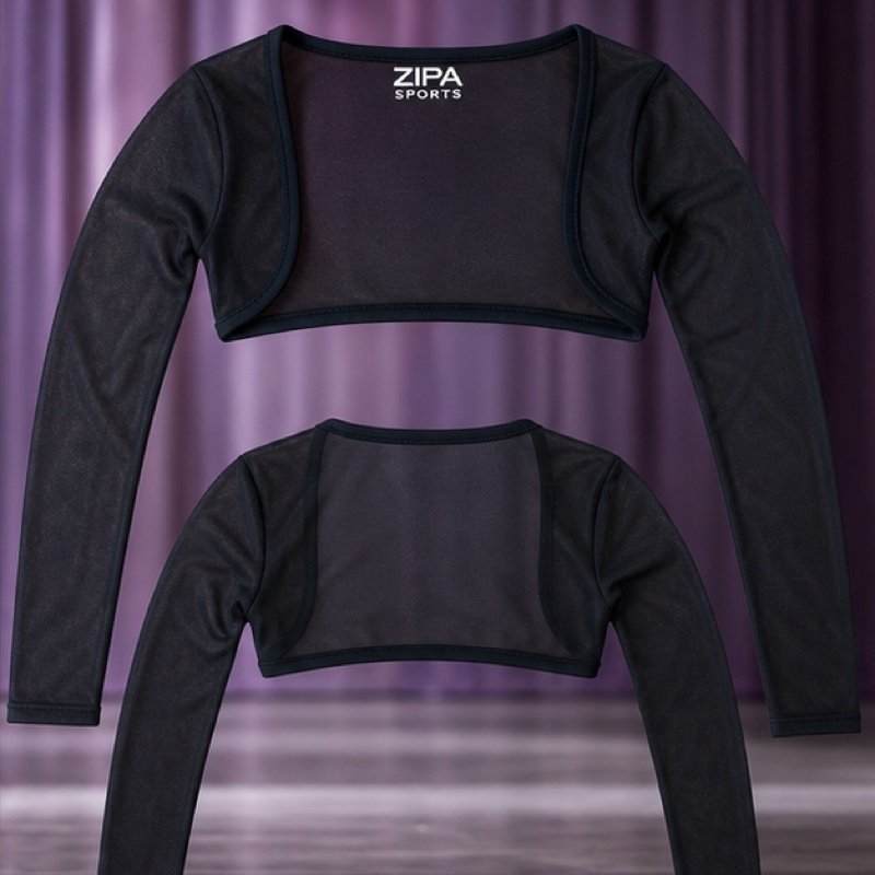 Custom mesh bolero shrug manufactured by ZipaSports