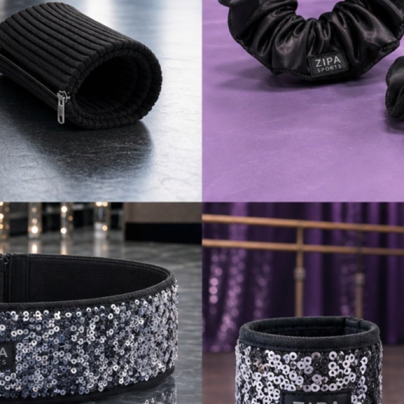Custom ribbed ankle warmers manufactured by ZipaSports