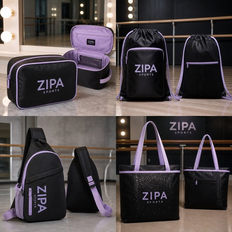 Custom crossbody dance sling bag manufactured by ZipaSports