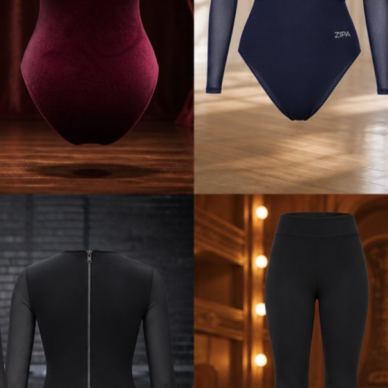 Custom stretch velvet dance leotard manufactured by ZipaSports