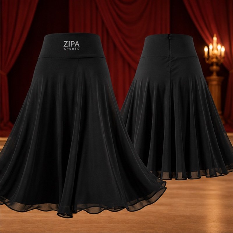 Custom full circle dance skirt manufactured by ZipaSports