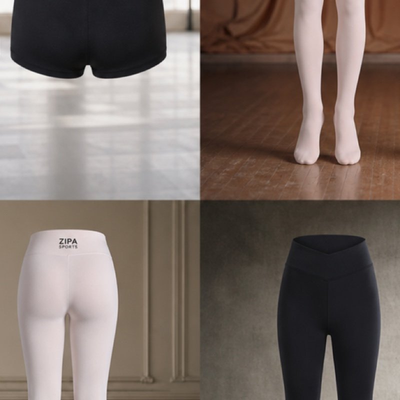 Custom high waist dance shorts manufactured by ZipaSports