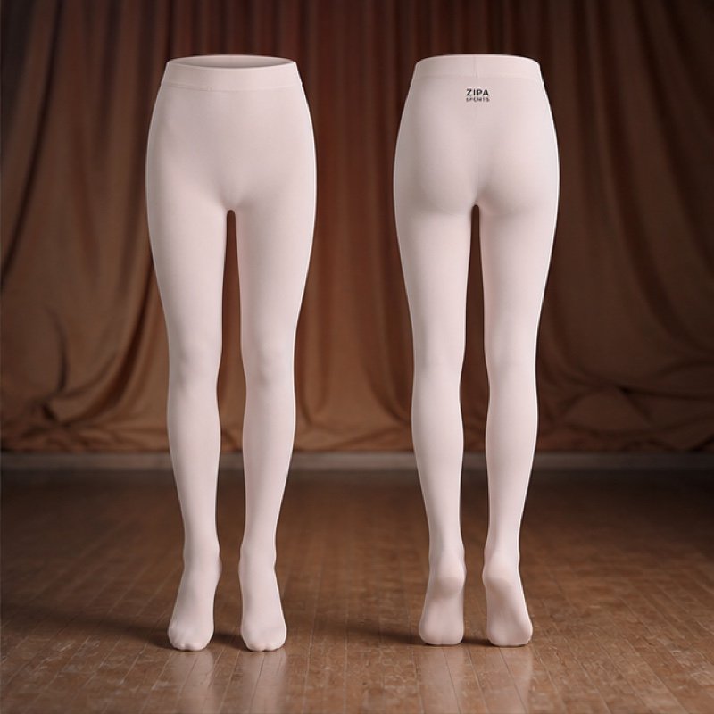 Custom footed dance tights manufactured by ZipaSports