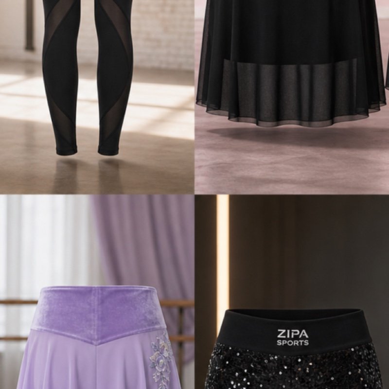 Custom mesh panel dance leggings manufactured by ZipaSports