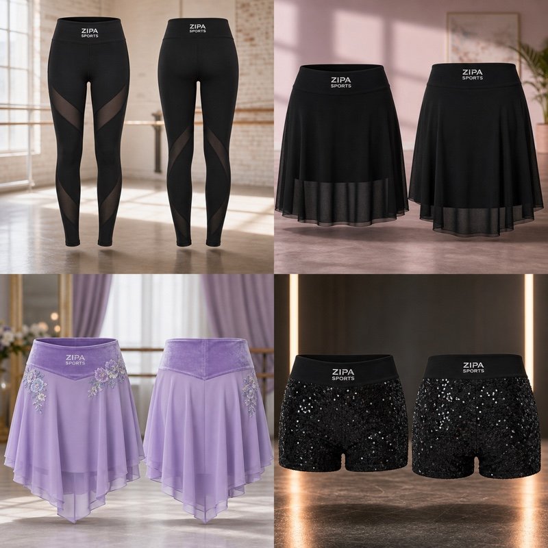 Custom romantic length ballet skirt manufactured by ZipaSports