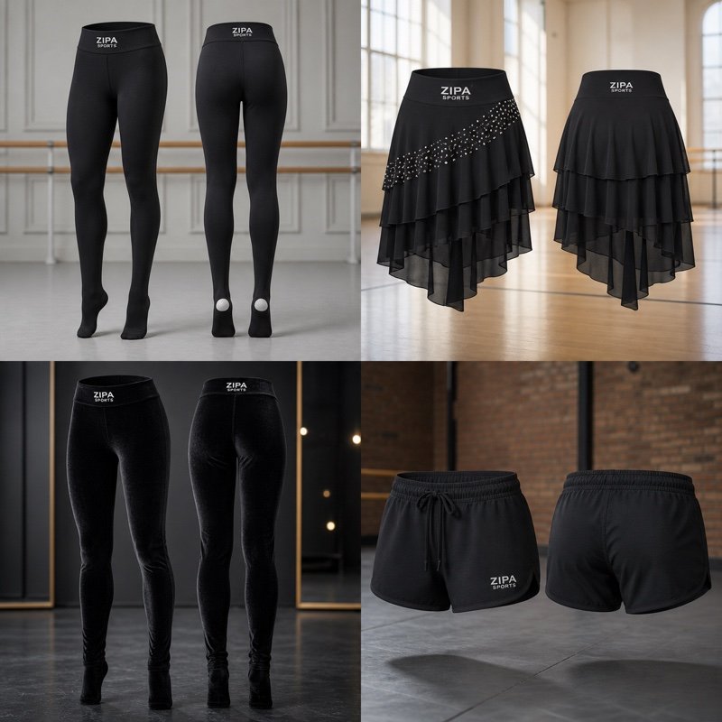 Custom stretch velvet dance leggings manufactured by ZipaSports