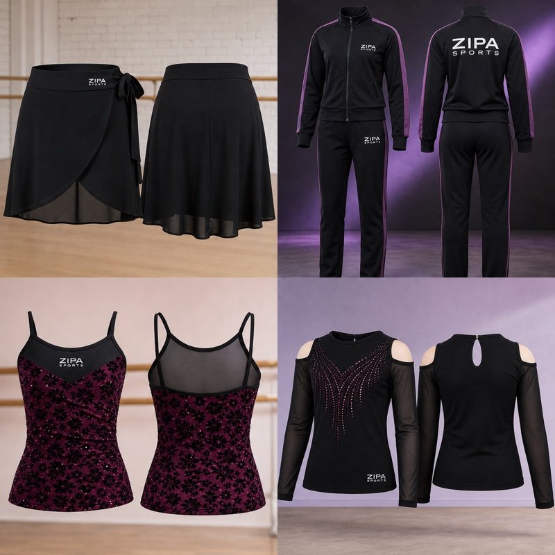 Custom camisole dance tops manufactured by ZipaSports