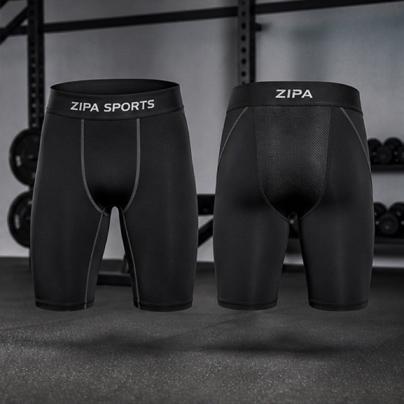 Custom three-quarter compression half-tights manufactured by ZipaSports