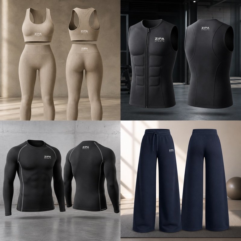 Custom thermal compression base layer manufactured by ZipaSports
