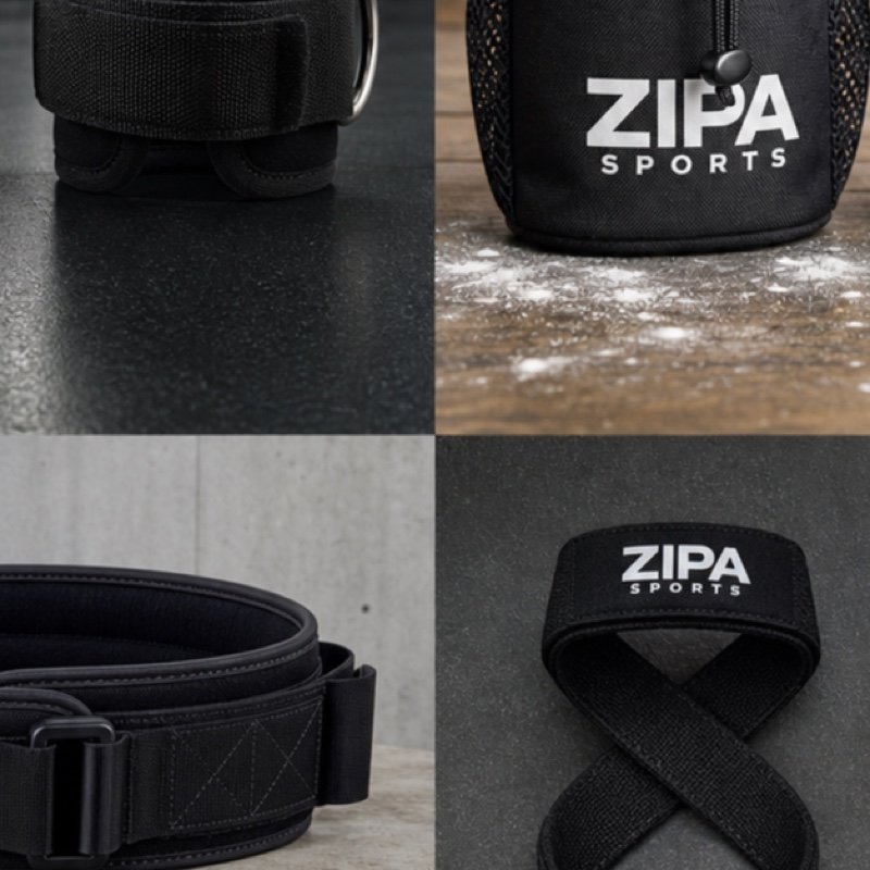 Custom cable machine ankle straps manufactured by ZipaSports