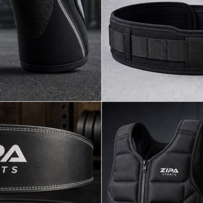 Custom 7 mm neoprene knee sleeves manufactured by ZipaSports