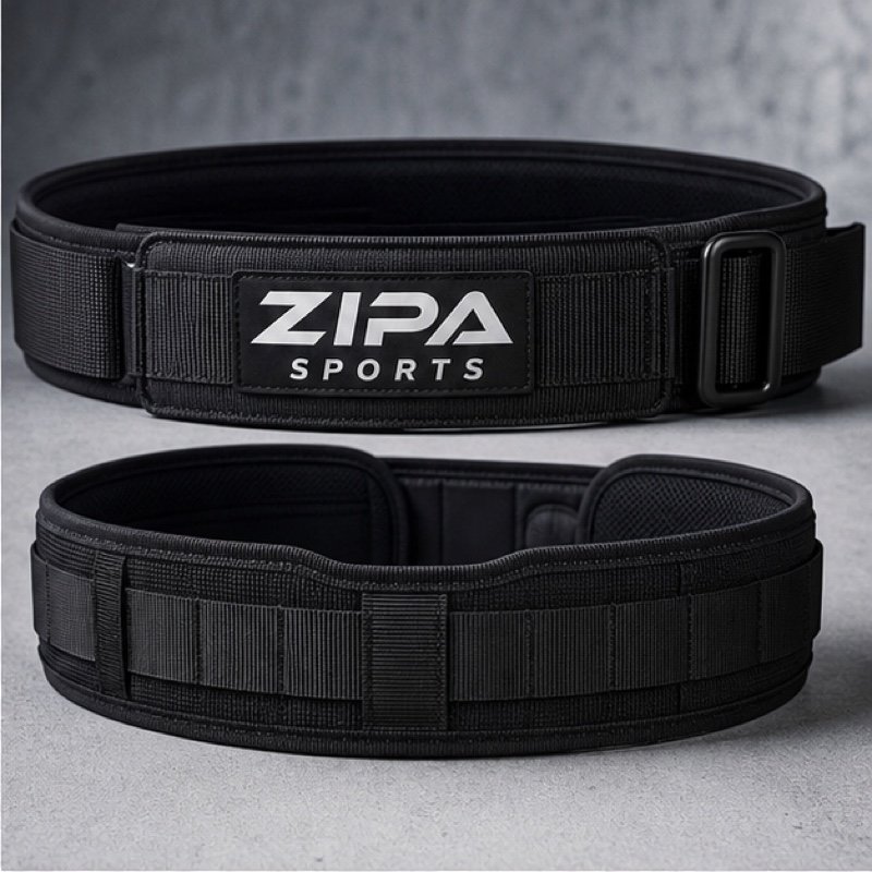 Custom nylon gym support belt manufactured by ZipaSports