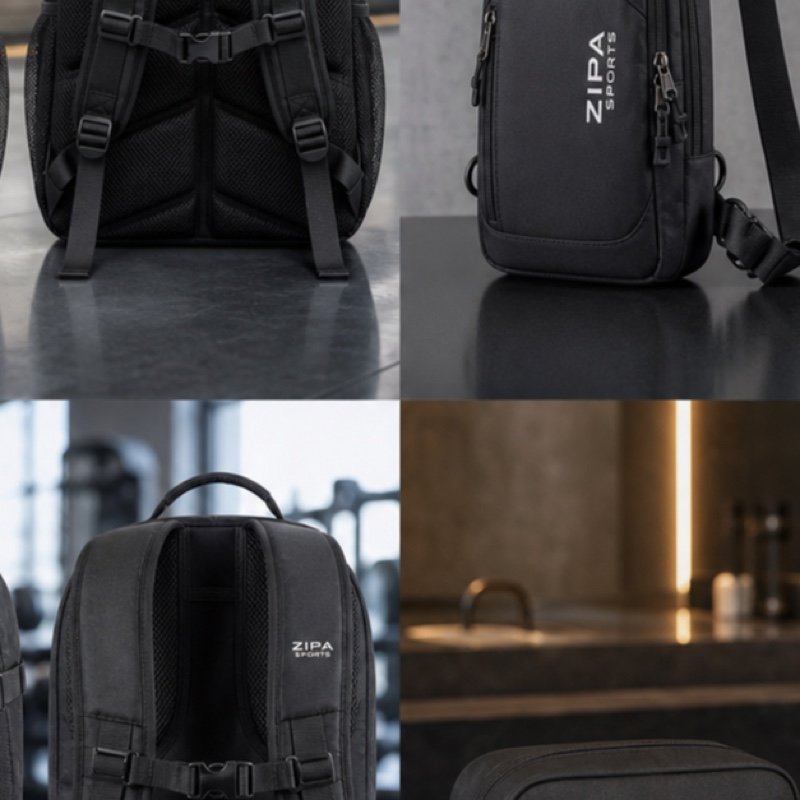 Custom commuter gym backpack manufactured by ZipaSports