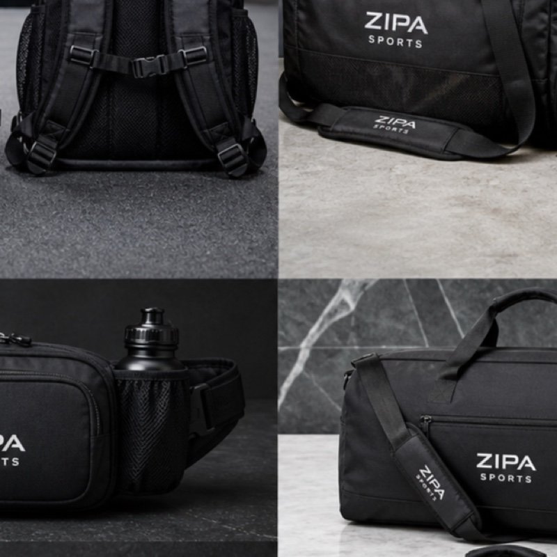 Custom roll-top gym backpack manufactured by ZipaSports