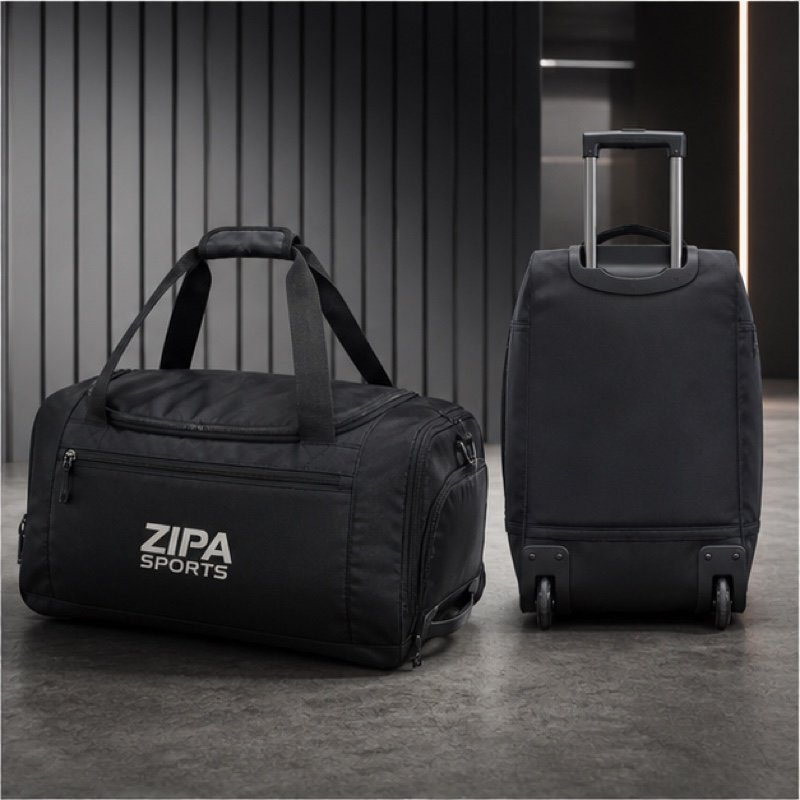 Custom wheeled gym holdall manufactured by ZipaSports