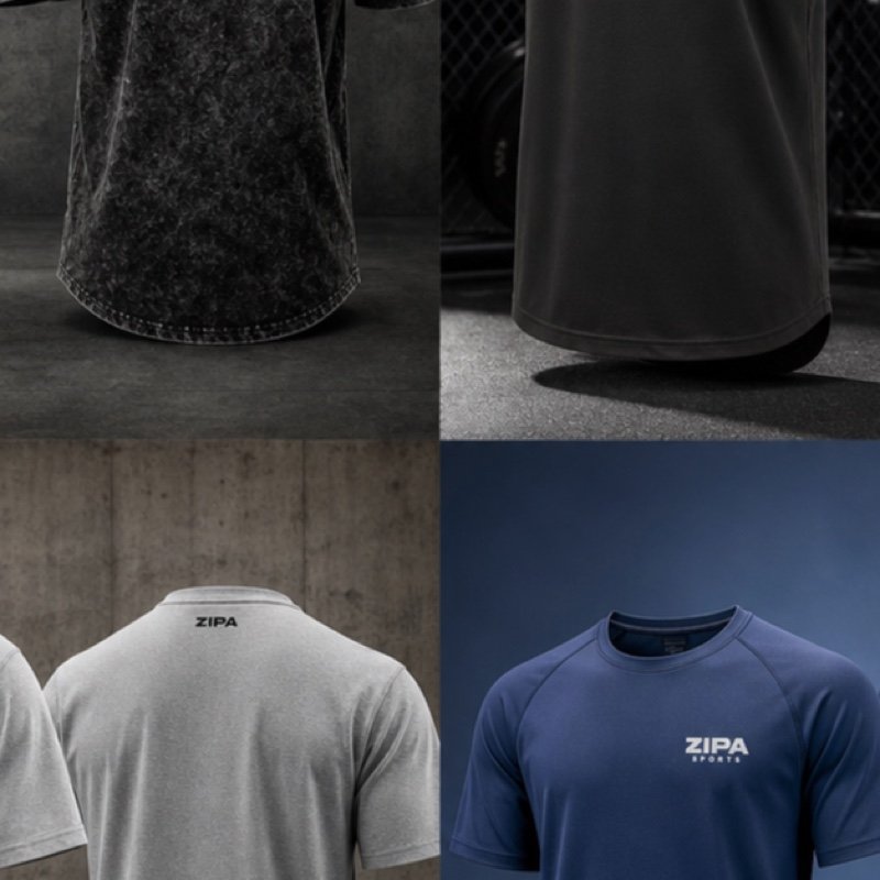 Custom acid wash gym t-shirt manufactured by ZipaSports