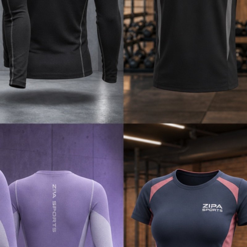 Custom thermal base layer training top manufactured by ZipaSports