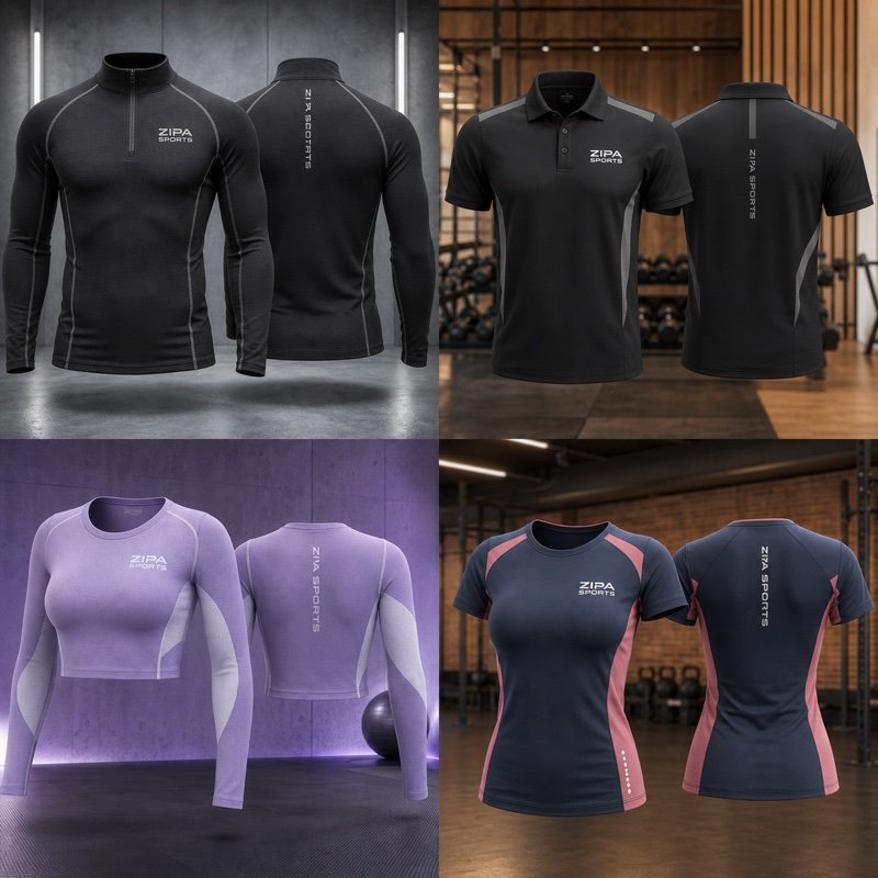 Custom women's cropped long-sleeve gym top manufactured by ZipaSports