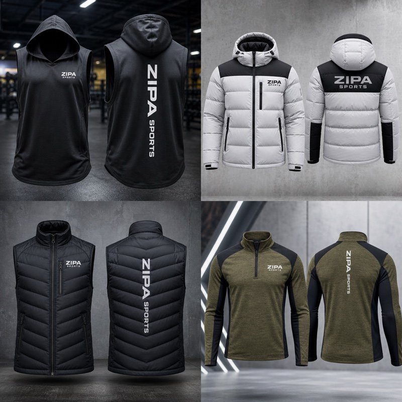 Custom quilted puffer vest with synthetic insulation manufactured by ZipaSports