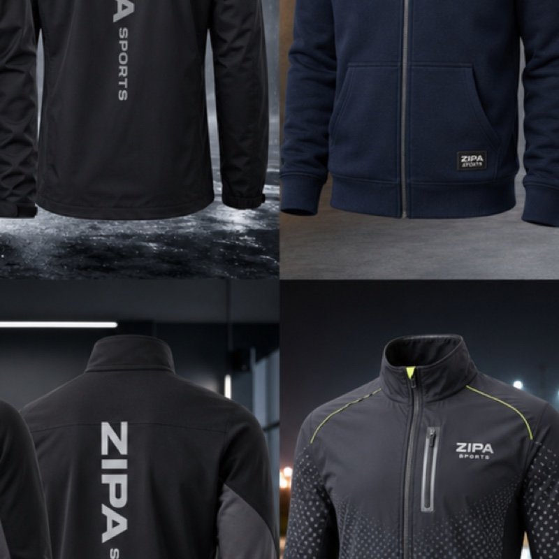 Custom rain shell training jacket manufactured by ZipaSports