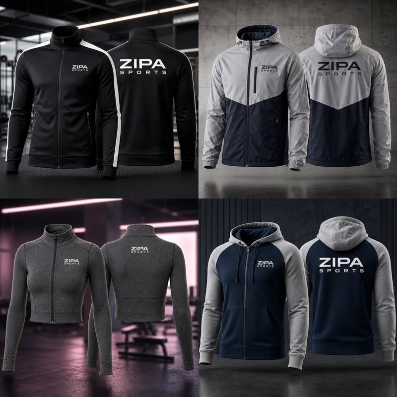 Custom women's cropped zip gym jacket manufactured by ZipaSports