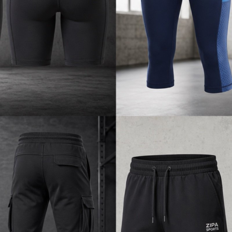 Custom high-waist biker shorts in squat-proof nylon-spandex manufactured by ZipaSports