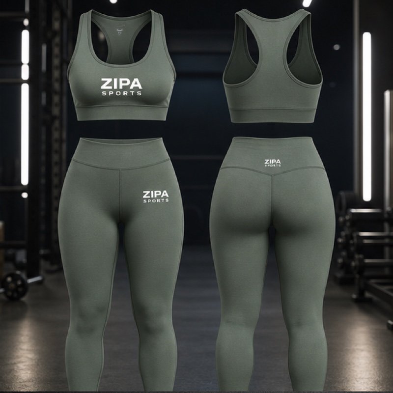 Custom two-piece gym co-ord set manufactured by ZipaSports