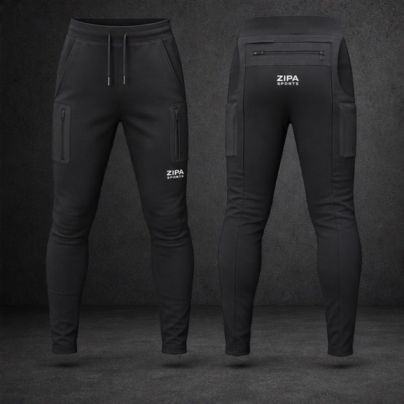 Custom side pocket gym leggings manufactured by ZipaSports