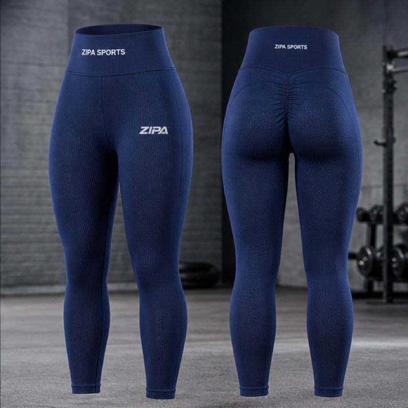 Custom scrunch bum gym leggings manufactured by ZipaSports