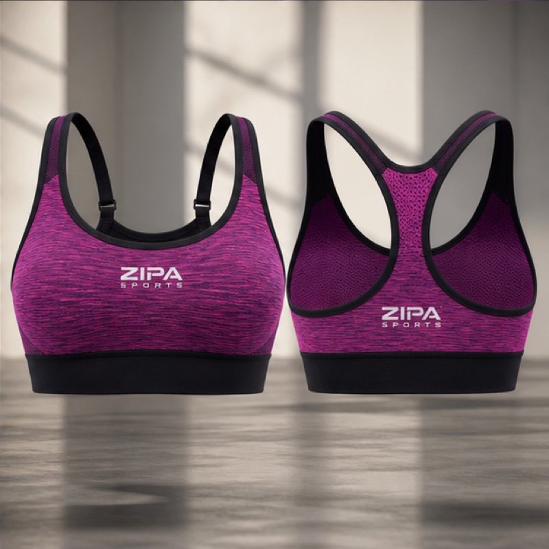Custom junior training sports bra manufactured by ZipaSports