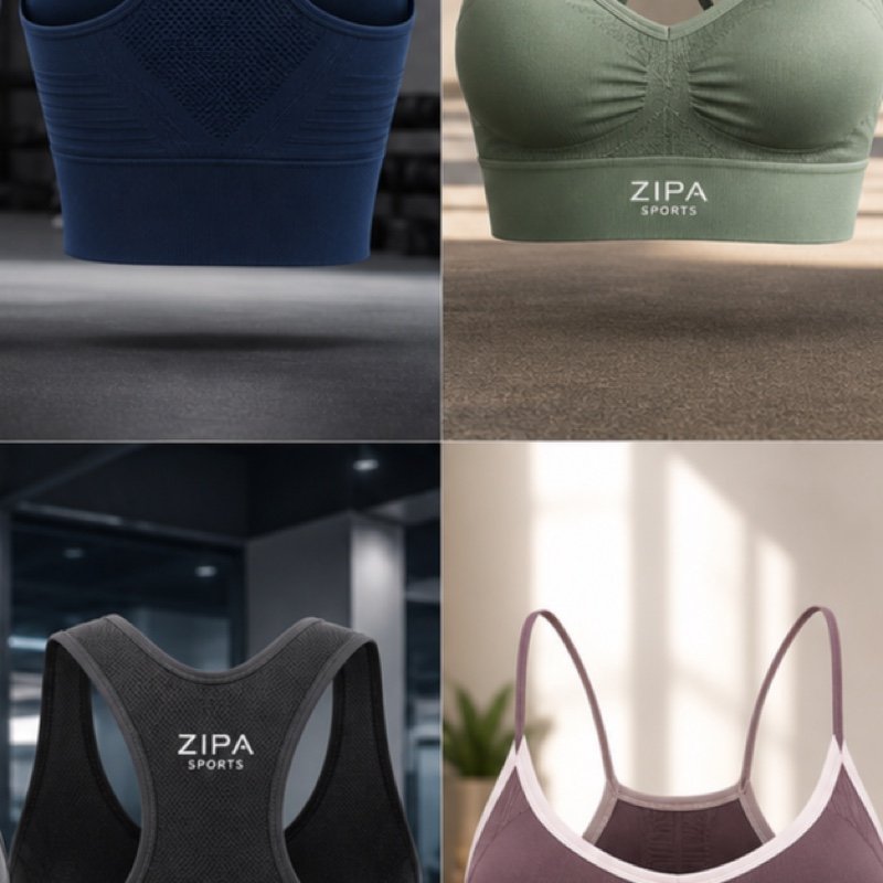 Custom longline sports bra with extended underband manufactured by ZipaSports