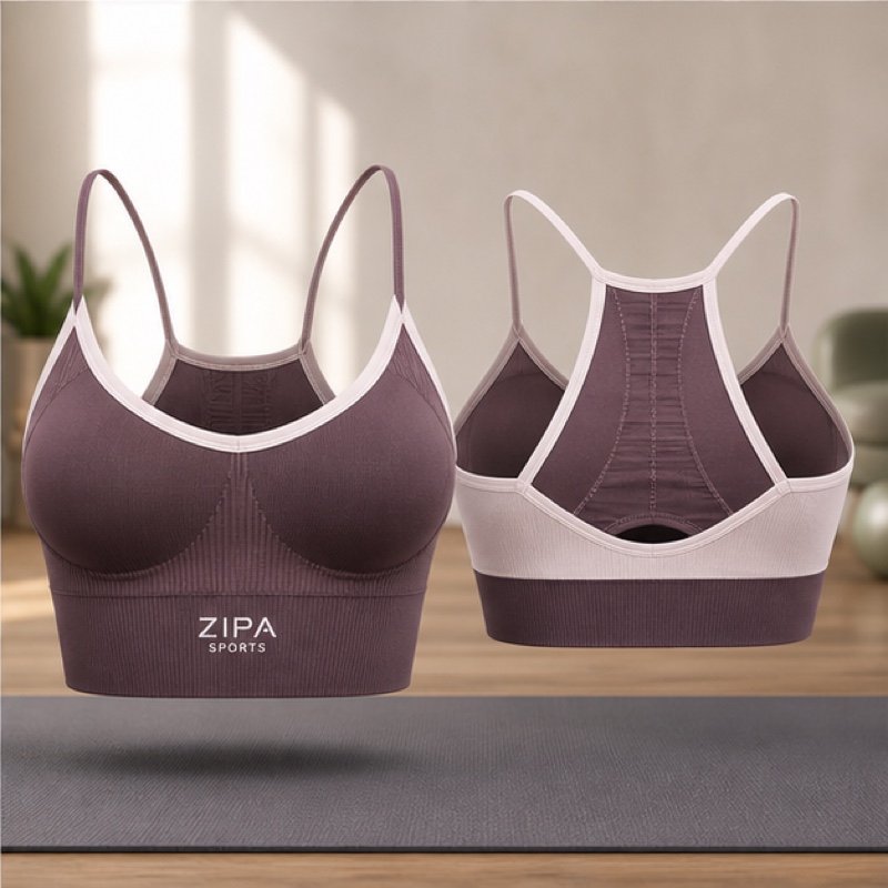 Custom padded bralette crop top manufactured by ZipaSports