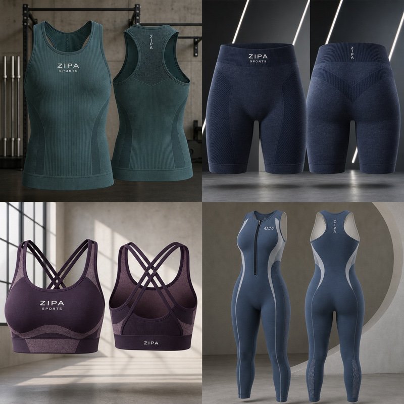 Custom strappy back sports bra manufactured by ZipaSports