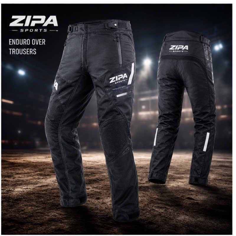 Custom enduro waterproof over-trousers manufactured by ZipaSports