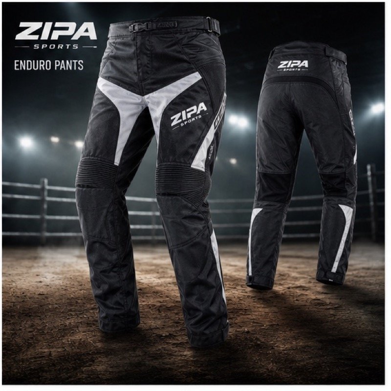 Custom ripstop enduro riding pants with stretch panels manufactured by ZipaSports