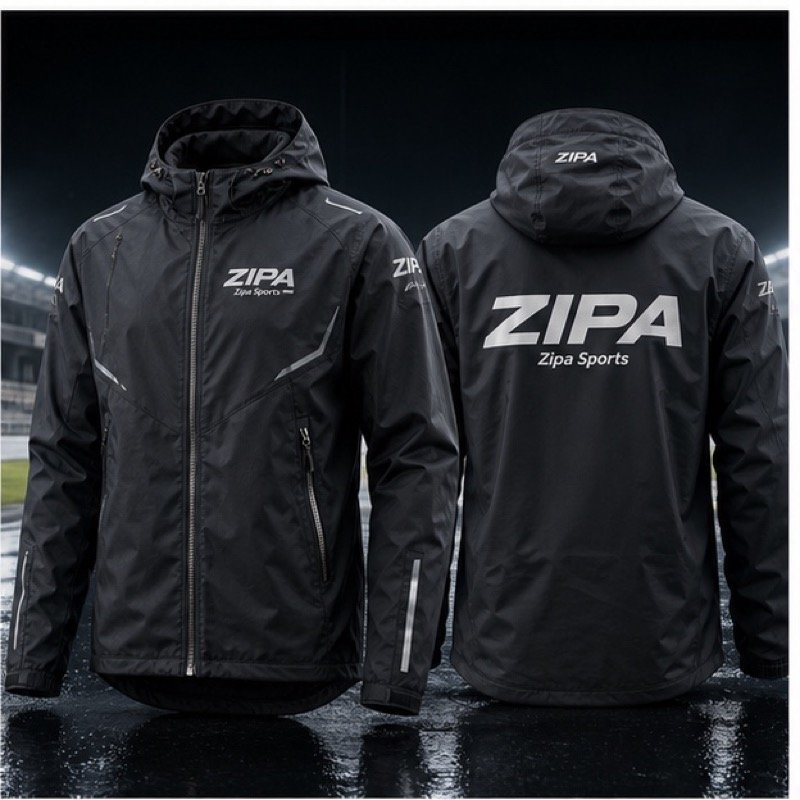 Custom motocross rain jacket manufactured by ZipaSports