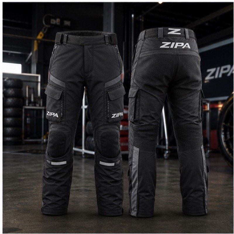 Custom poly-cotton twill mechanic trousers with kneepad pockets manufactured by ZipaSports