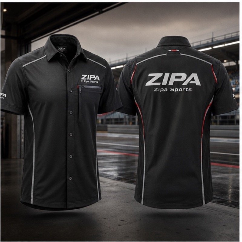 Custom paddock hospitality shirt manufactured by ZipaSports