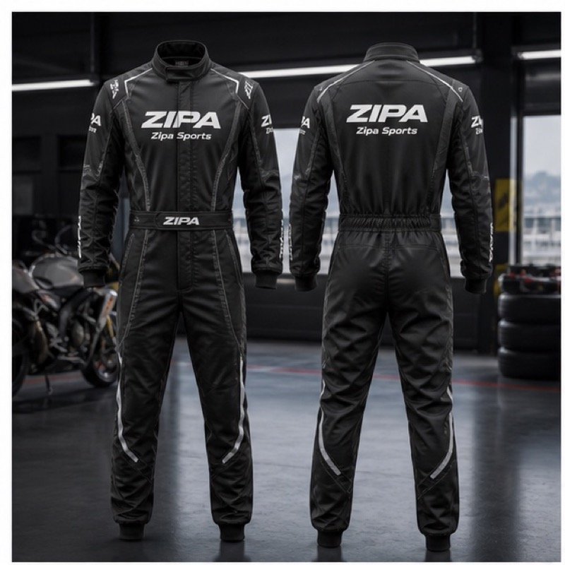 Custom pit crew coverall manufactured by ZipaSports