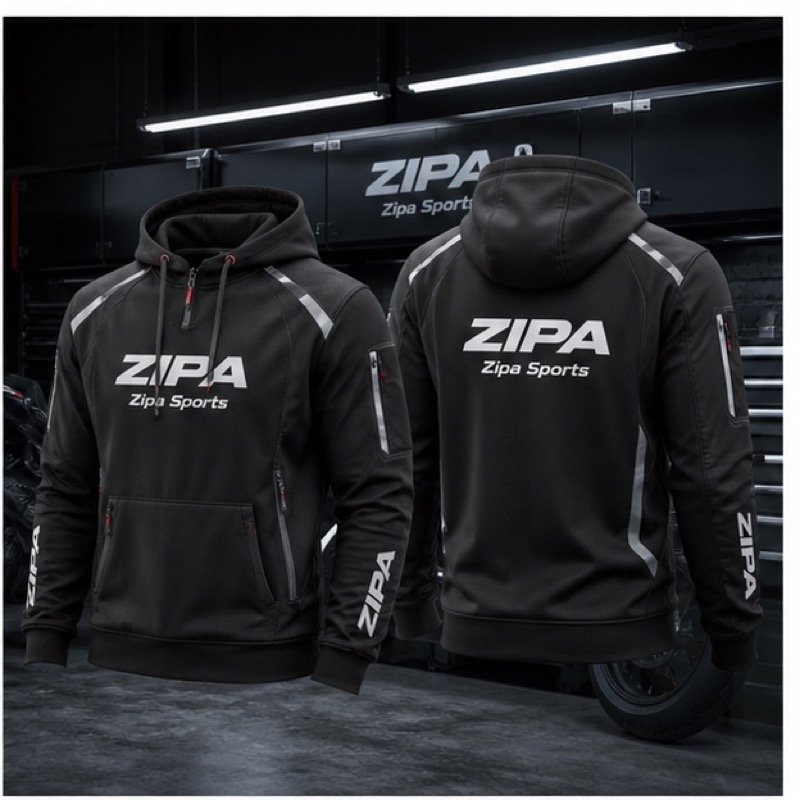 Custom pit crew hoodie manufactured by ZipaSports