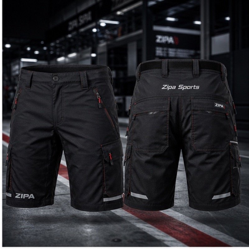 Custom pit crew work shorts manufactured by ZipaSports