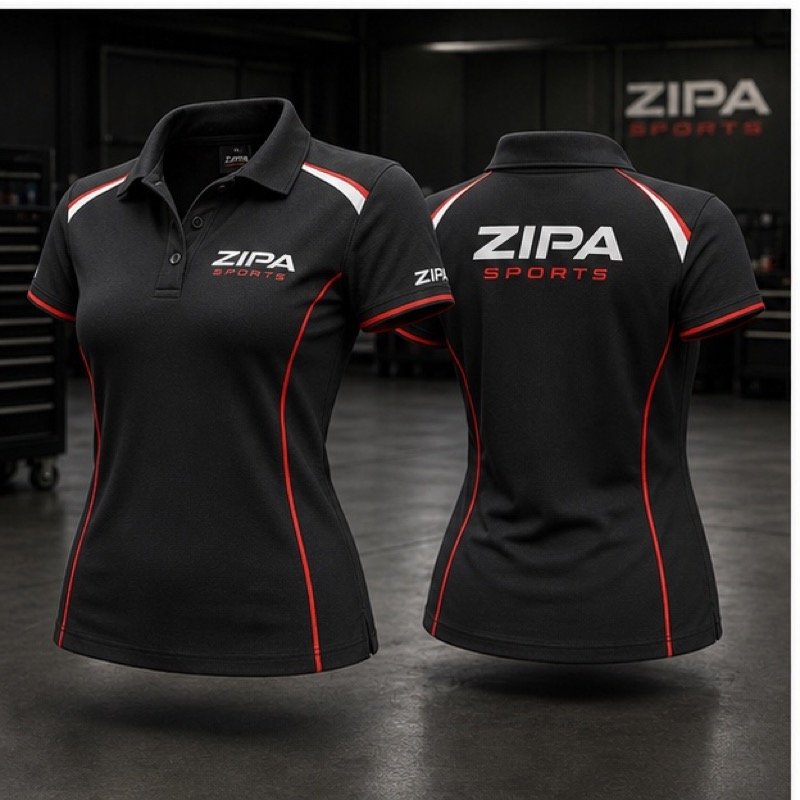 Custom womens pit crew polo manufactured by ZipaSports