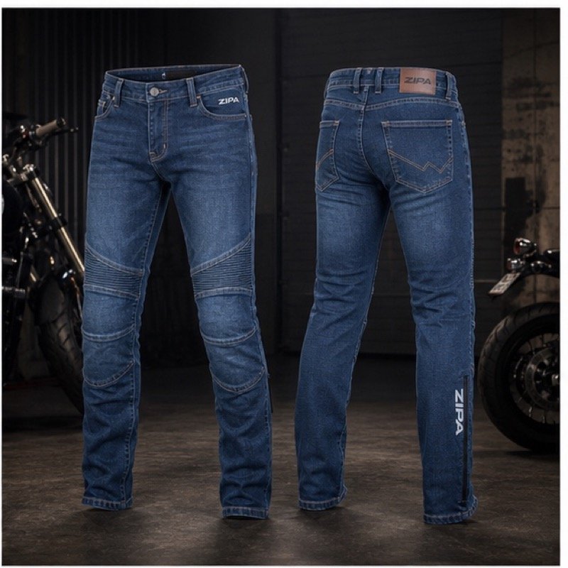 Custom aramid-lined motorcycle riding jeans with armour pockets manufactured by ZipaSports