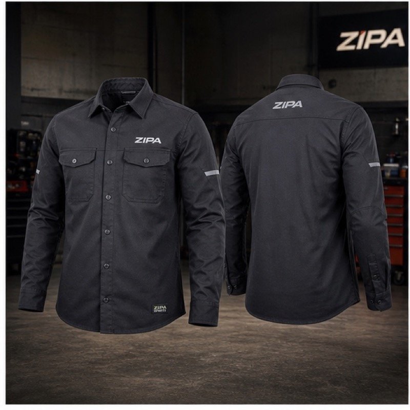 Custom aramid-lined riding shirt manufactured by ZipaSports