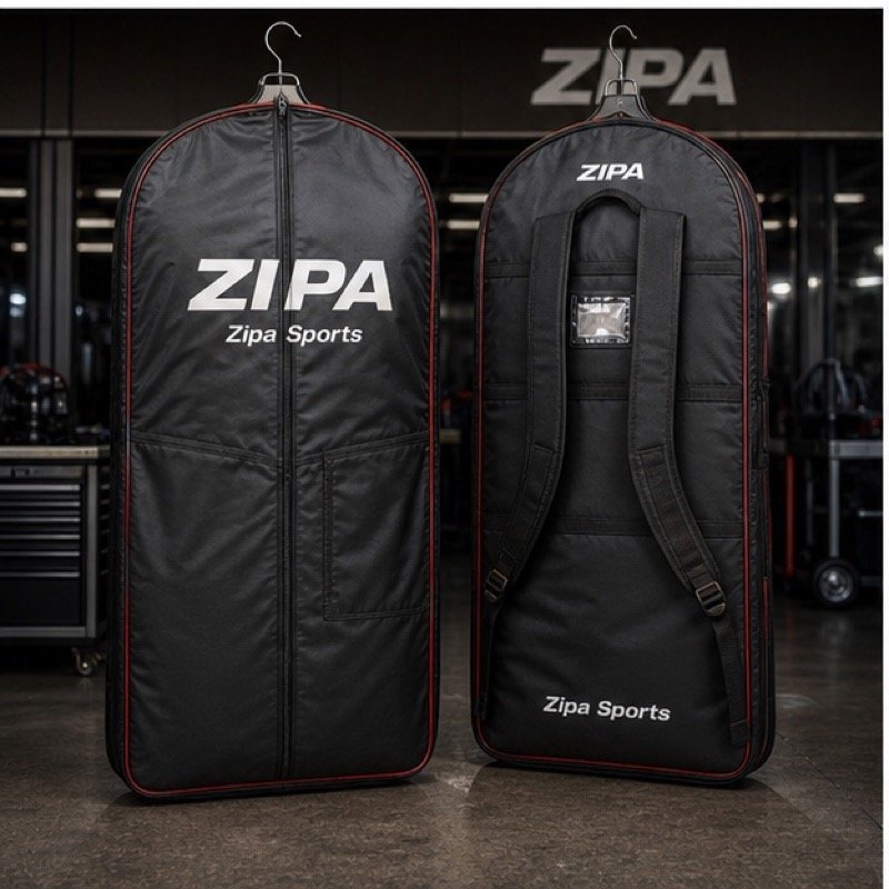 Custom race suit garment cover manufactured by ZipaSports