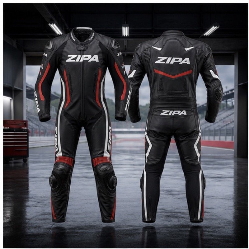 Custom track day textile motorcycle suit manufactured by ZipaSports