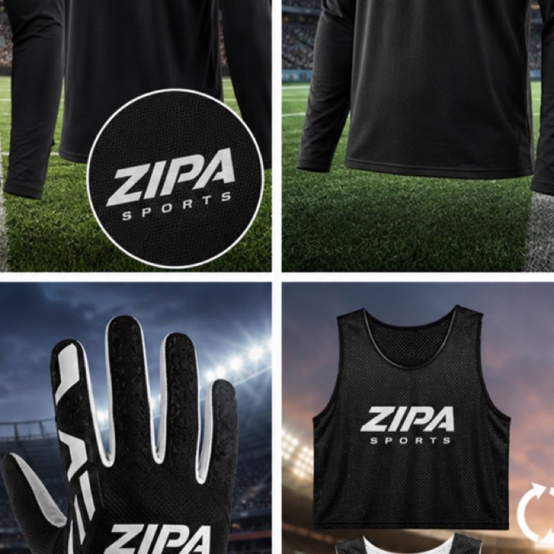 Custom long-sleeve American football performance tee manufactured by ZipaSports